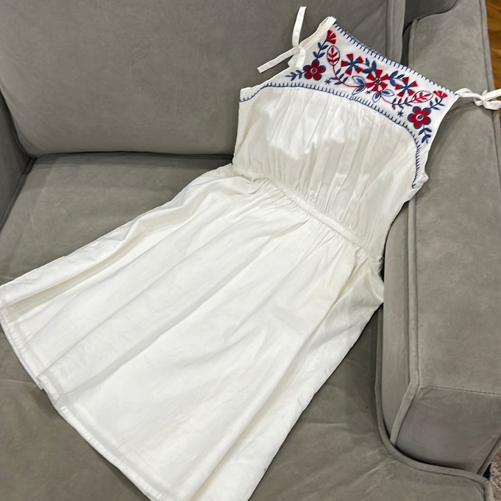 Gap Kids sz L (11-12) strappy, embroidered, knee-length dress